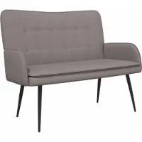 vidaXL Soffa 2 platser Taupe 115 x 61 x 87 cm tyg