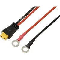 TRU COMPONENTS Ringkabelsko för XT60-anslutningskabel 0,25 M TC-13619316 Svart, Röd Innehåll: 1 st