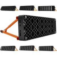 Vevor Fotbollsrebounderbräda, 950 x 250 mm Bärbar Reboundvägg för Fotboll, Dubbel Yta Sport Kickback Tränare, 3 Justerbara Vinklar, Enkel Uppsättning Bollträningsutrustning för Passnings- och Reaktion