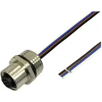 Bkl Electronic 2703007 Sensor/aktuator-dosa för inbyggnad M12 0.5 m Antal poler (RJ): 4 1 st