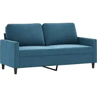 vidaXL 2-sitssoffa blå 140 cm sammet