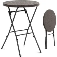 Uniprodo Hopfällbart bord - 79 x 79 x 110 cm -75 kg - Inomhus / utomhus - Svart