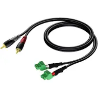 Procab CLA832 - Ljudkabel - RCA hane till 3-stifts terminalblock - 1 m - skärmad