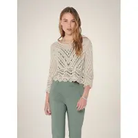 ONLY Tröja 'New Sun' beige / vit