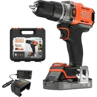 Black & Decker Skruvdragare/borr BCD383D1XK-QW; 18 V; 1x2,0 Ah batt.