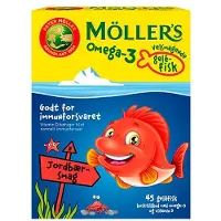 Orkla Care Oy Möller's Omega-3 Geléfisk Jordbær 45 pcs
