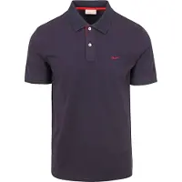 Gant för män. 2062026 Polotröja i kontrastpiké, marinblå (XXL), Casual, Bomull, Klassisk, Kort ärm, Marino