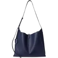 Ralph Lauren för kvinnor. 428P01442001 Messenger-väska Polo Play i marinblått läder (OSFA), Casual, Hud, Marino