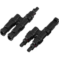 TRU COMPONENTS 2x solcellsgrenanslutnings-set TC-13805792 Svart Innehåll: 2 st