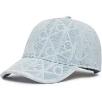 Calvin Klein Allover Emblem Logo Denim Baseball Cap
