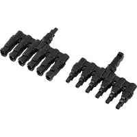 TRU COMPONENTS 6 gånger PV-grenkontaktset TC-13805808 Svart Innehåll: 2 st