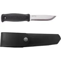 Morakniv Garberg (Leather Sheath) - Stainless Steel - Black kniv