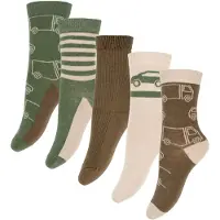 Minymo Strumpor - 5-pack - Cocoa Brown - - 15/18 - Strumpor