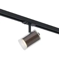 QAZQA Modern spotlight mörkbrons med klart glas för skensystem 1-fas - Iconic Lloyd