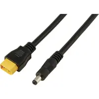 TRU COMPONENTS DC-kontakt 2,1/5,5 mm till XT60-kabel 0,5 M TC-13619288 Svart Innehåll: 1 st