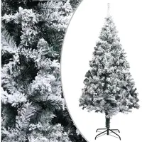 Plastgran med snö grön 210 cm PVC