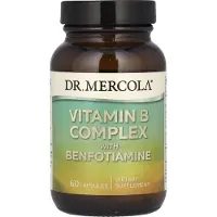 Dr. Mercola , Vitamin B Komplex med Benfotiamin, 60 Kapslar