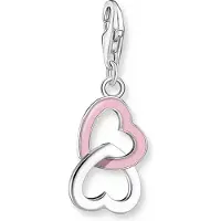 Thomas Sabo Charm Club Charmista pink Intertwined heart silver berlock 2013-007-9