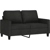 vidaXL 2-sitssoffa ljusgrå Svart 120 cm tyg