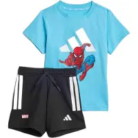 Adidas T-shirt/Shorts - Marvel - Ljuscyan/Vit m. - - 74 - Shorts