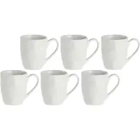 La Porcellana Bianca Set Med 6 Muggar Porcellana Lunia 110ml