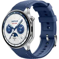 OnePlus Watch 2 - 46 mm - rostfritt stål - smart klocka med rem - fluororubber - handledsstorlek: 140-210 mm - display 1.43" - 32 GB - Bluetooth, W...
