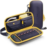 Spigen Nano Pop Pro, Fodral, Nintendo, Mörkblå, Gul, Polykarbonat, Nintendo Switch 2, Dragkedja