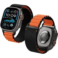 Spigen WBF1 Armband till Apple Klocka 44 / 45 / 46 / 49 mm - Svart och orange
