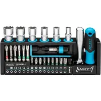 Hazet SmartHolder 2300SH-1, hyls- och bitsats 1/4 svart, 39 delar (inkl. fin-tandad vändbar spärr)