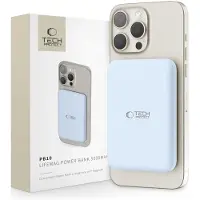 Tech-Protect LifeMag PB10 Powerbank med MagSafe 5000mAh 15W USB-C port - blå + USB-C kabel