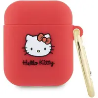 Hello Kitty Silikonfodral till AirPods 1/2 HKA23DKHSF fuchsia, 3D kattansikte