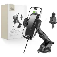 Tech-Protect CM15W-V1 bilhållare / trådlös billaddare - 15W - svart