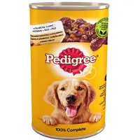 Pedigree Adult burk 1200g - våtfoder komplett för vuxna hundar, med kyckling och morot i gelé