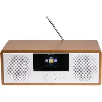 Denver MIR-270DW - Mikrosystem - 2 x 10 Watt - mörkt trä