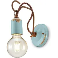 FERROLUCE Vägglampa C665, dimbar, Blå, Vardagsrum / matsal, Keramik, Vintage, Vägglampa, vägglampa inomhus