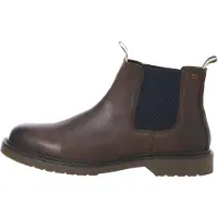 Jack & Jones Chelsea boots 'JFWLeyton' marinblå / ljusbrun