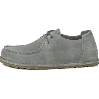 Birkenstock för män. 1030035 Läderskor Utti Lace (Normal passform) grå (41), Karta, Före, Nyckelband, Casual