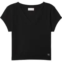 Calvin Klein Ribbed Cotton V Neck T-Shirt