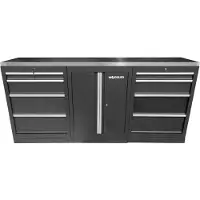 Ks Tools 866.6050 Verkstad-skåpsystem (B x H x D) 2040 x 1890 x 500 mm Svart