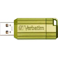 Verbatim USB DRIVE 2.0 PINSTRIPE USB-minne 64 GB Eucalyptus, Grön 49964 USB 2.0