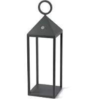 Faro Argus LED-bordslampa, mörkgrå, aluminium/PMMA, höjd 47 cm, Svart, Aluminium / grå / zink, Modern