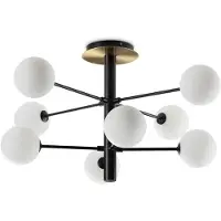 Ideal Lux Design taklampa Cosmopolitan, Svart, Vardagsrum / matsal, Metall, Design, Taklampa