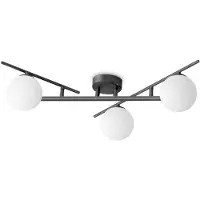 Ideal Lux Design taklampa Atlas, Svart, Vardagsrum / matsal, Glas, Modern, Taklampa