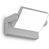 Ideal Lux LED utomhus vägglampa Swipe, Aluminium / grå / zink, Metall, Modern, LED-vägglampa utomhus