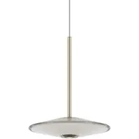 Loom Design LED-pendellampa Solene, vit, glas, Ø 20 cm, dimbar, Vitt / opal, Vardagsrum / matsal, Glas, Modern