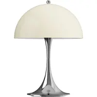 Louis Poulsen LED bordslampa Panthella 250, dimbar, Förkromad / silver, Vardagsrum / matsal, Syntetmaterial, Modern, LED-bordslampa