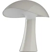 Louis Poulsen LED-batteridriven bordslampa Rumee 220, grå, IP44 dimbar, Aluminium / grå / zink, Vardagsrum / matsal, Syntetmaterial, Skandinavisk