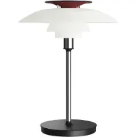 Louis Poulsen LED-batteridriven bordslampa PH 80, vit/röd/krom IP44 dimbar, Aluminium / grå / zink, Vardagsrum / matsal, Aluminium / grå / zink, Skandinavisk