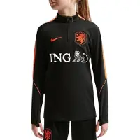 Nike Holland Träningströja Dri-FIT Strike Drill VM 2026 - Svart/Orange Barn - , storlek M: 137-147 cm