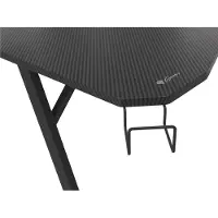 Genesis Holm 510 RGB - Skrivbord - rectangular with contoured corners - svart - svart bas